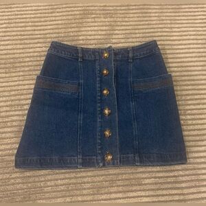 Sezane Alison Skirt Denim - Size 34